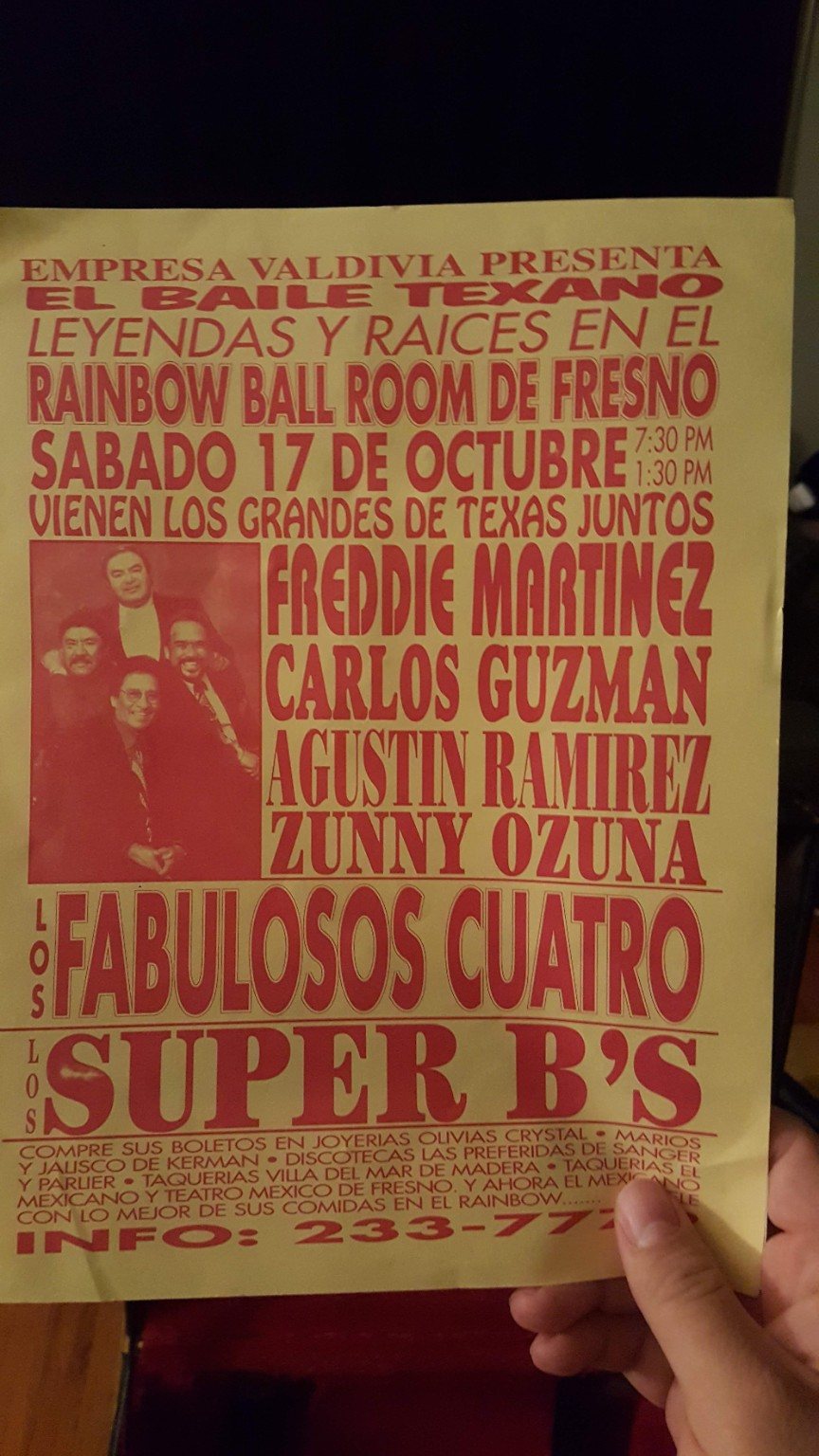 Vintage Tejano concert poster from Fresno